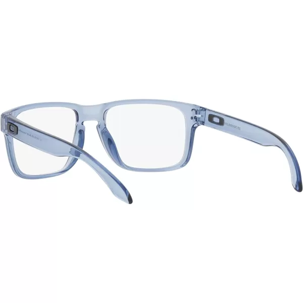imageOakley Mens Ox8156 Holbrook Rx Square Prescription Eyewear FramesTransparent BlueDemo Lens