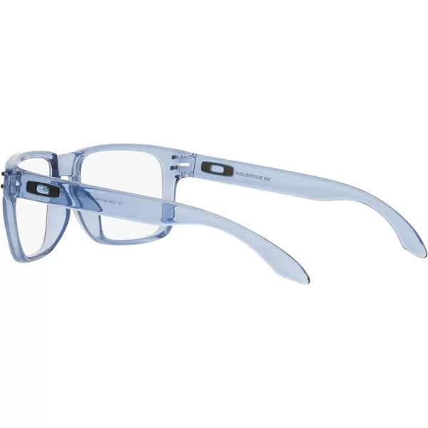 imageOakley Mens Ox8156 Holbrook Rx Square Prescription Eyewear FramesTransparent BlueDemo Lens