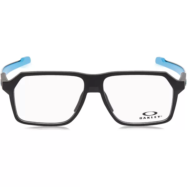 imageOakley Mens Ox8161 Bevel Rectangular Prescription Eyeglass FramesSatin Black on BlueDemo Lens