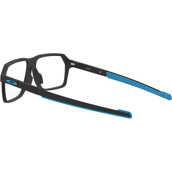 imageOakley Mens Ox8161 Bevel Rectangular Prescription Eyeglass FramesSatin Black on BlueDemo Lens