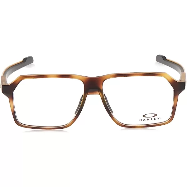 imageOakley Mens Ox8161 Bevel Rectangular Prescription Eyeglass FramesSatin Brown TortoiseDemo Lens