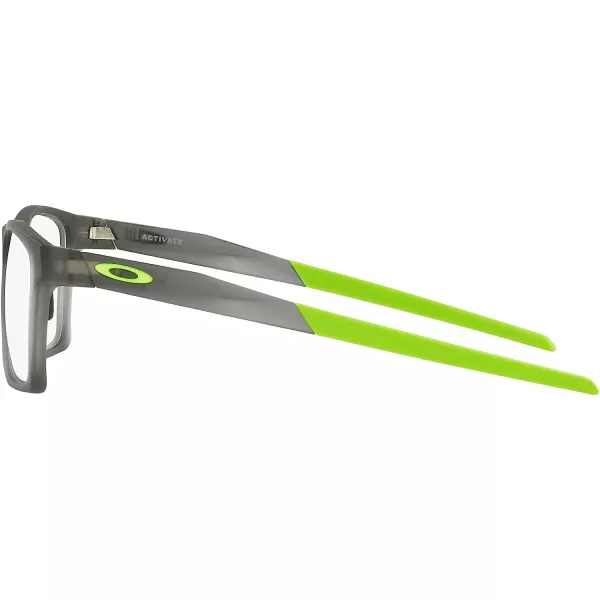 imageOakley Mens Ox8173 Activate Square Prescription Eyewear FramesSatin Grey SmokeYellowDemo Lens