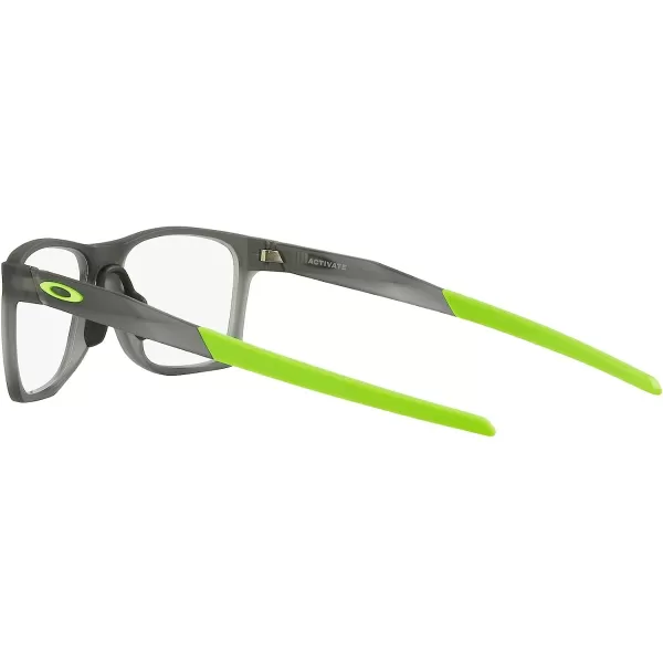 imageOakley Mens Ox8173 Activate Square Prescription Eyewear FramesSatin Grey SmokeYellowDemo Lens