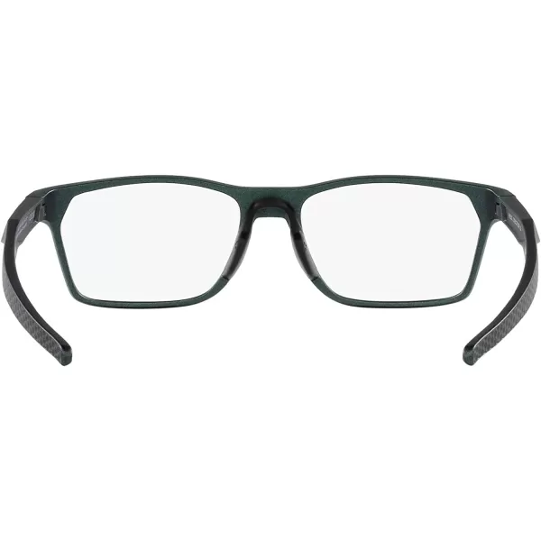 imageOakley Mens Ox8174f Hex Jector Low Bridge Fit Rectangular Prescription Eyewear FramesDark Matte SilverBlue ColorshiftDemo Lens