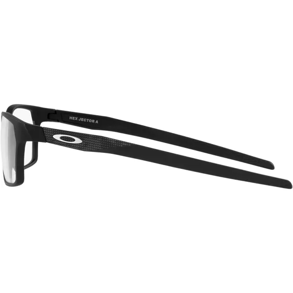 imageOakley Mens Ox8174f Hex Jector Low Bridge Fit Rectangular Prescription Eyewear FramesHigh Resolution Satin BlackDemo Lens