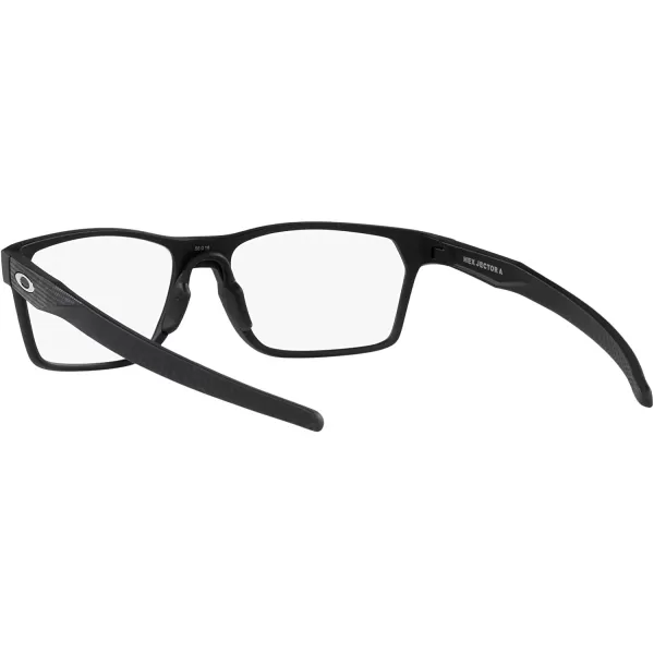 imageOakley Mens Ox8174f Hex Jector Low Bridge Fit Rectangular Prescription Eyewear FramesHigh Resolution Satin BlackDemo Lens