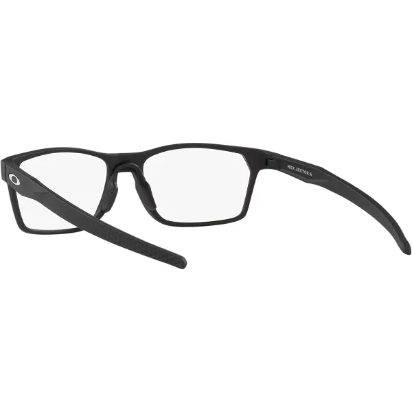 imageOakley Mens Ox8174f Hex Jector Low Bridge Fit Rectangular Prescription Eyewear FramesSatin BlackDemo Lens