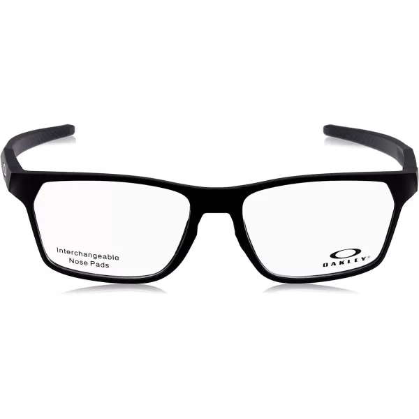 imageOakley Mens Ox8174f Hex Jector Low Bridge Fit Rectangular Prescription Eyewear FramesSatin BlackDemo Lens