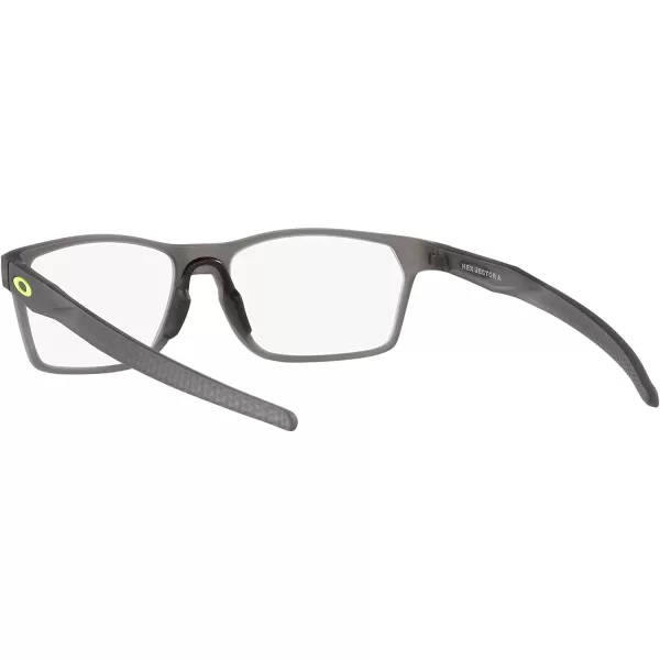 imageOakley Mens Ox8174f Hex Jector Low Bridge Fit Rectangular Prescription Eyewear FramesSatin Grey SmokeDemo Lens