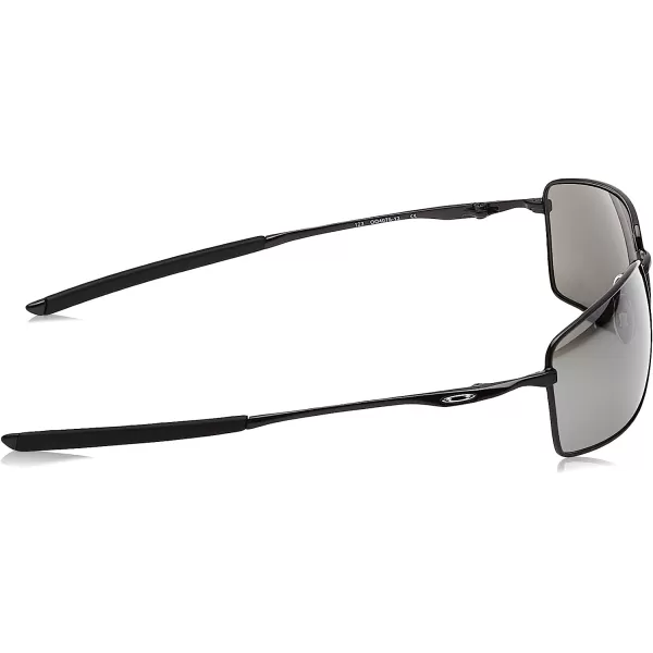 imageOakley Mens Square Wire Sunglasses OO4075 MetalPolished BlackPrizm Black Prizm Black