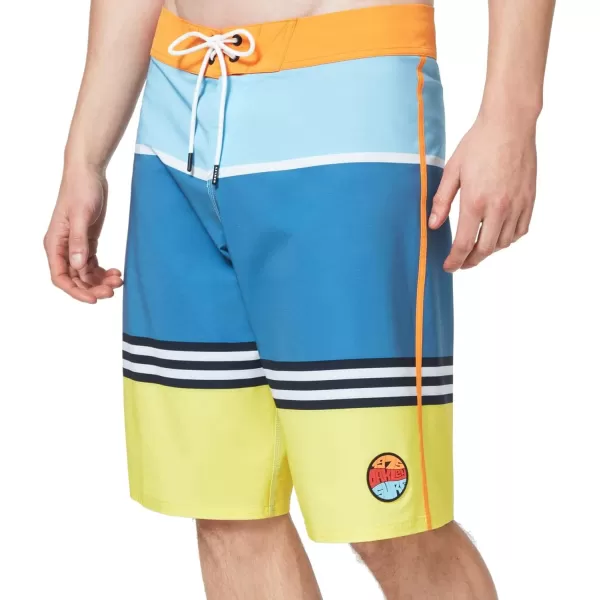 imageOakley Mens Standard Striped 1975 Boardshort 21Blue Yellow Color Block