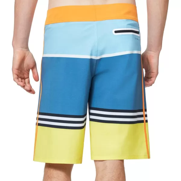 imageOakley Mens Standard Striped 1975 Boardshort 21Blue Yellow Color Block