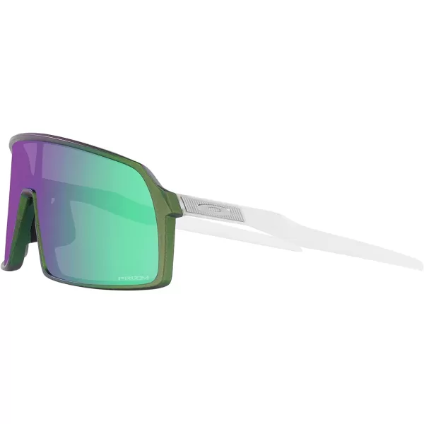 imageOakley Mens Sutro Rectangular SunglassesMatte Silver Green ColorshiftPrizm Road Jade