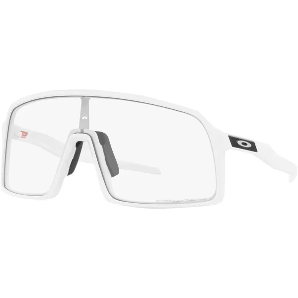 imageOakley Mens Sutro Rectangular SunglassesMatte WhiteClear to Black Photochromic
