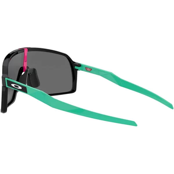 imageOakley Mens Sutro Rectangular SunglassesPolished Black on TealPrizm Black