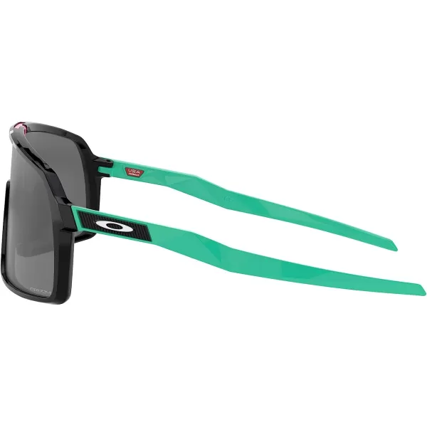 imageOakley Mens Sutro Rectangular SunglassesPolished Black on TealPrizm Black