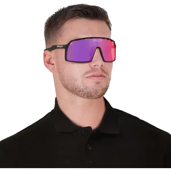 imageOakley Mens Sutro Rectangular SunglassesPolished BlackPrizm Road