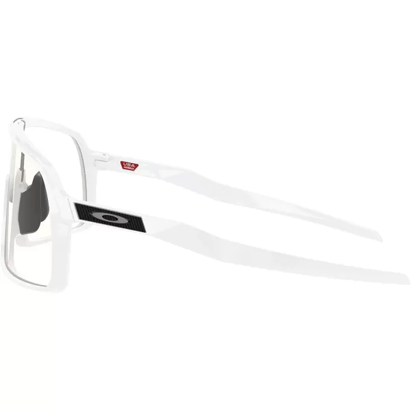 imageOakley Mens Sutro Rectangular SunglassesPolished WhiteClear