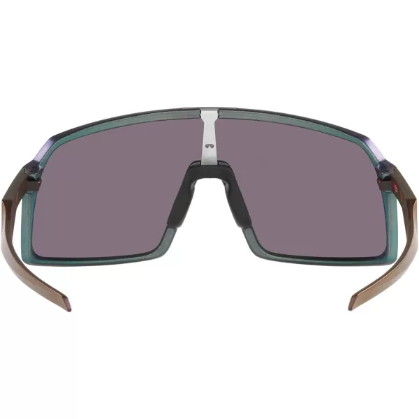 imageOakley Mens Sutro Rectangular SunglassesVerve Matte SilverBlue ColorshiftPrizm Grey