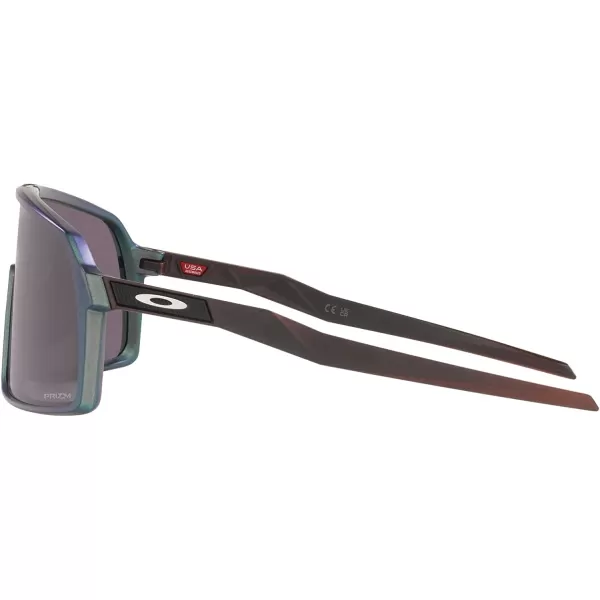 imageOakley Mens Sutro Rectangular SunglassesVerve Matte SilverBlue ColorshiftPrizm Grey
