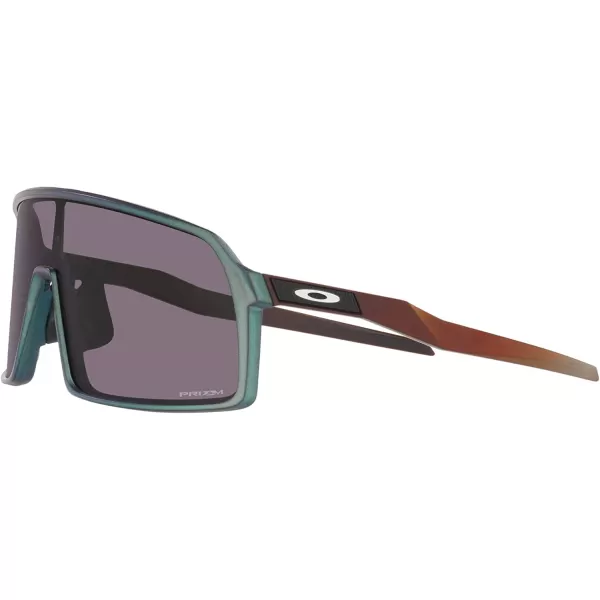 imageOakley Mens Sutro Rectangular SunglassesVerve Matte SilverBlue ColorshiftPrizm Grey