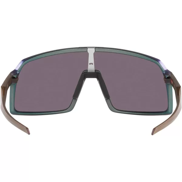 imageOakley Mens Sutro Rectangular SunglassesVerve Matte SilverBlue ColorshiftPrizm Grey