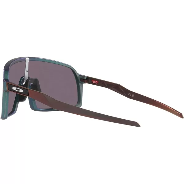 imageOakley Mens Sutro Rectangular SunglassesVerve Matte SilverBlue ColorshiftPrizm Grey