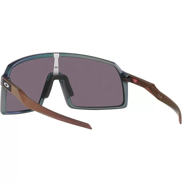 imageOakley Mens Sutro Rectangular SunglassesVerve Matte SilverBlue ColorshiftPrizm Grey