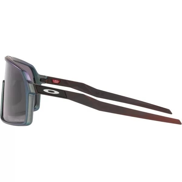 imageOakley Mens Sutro Rectangular SunglassesVerve Matte SilverBlue ColorshiftPrizm Grey