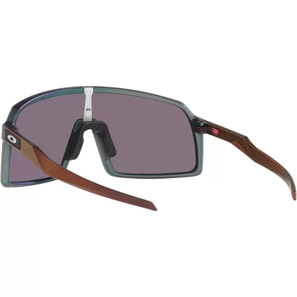 imageOakley Mens Sutro Rectangular SunglassesVerve Matte SilverBlue ColorshiftPrizm Grey