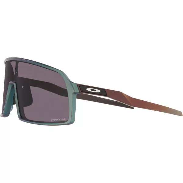 imageOakley Mens Sutro Rectangular SunglassesVerve Matte SilverBlue ColorshiftPrizm Grey