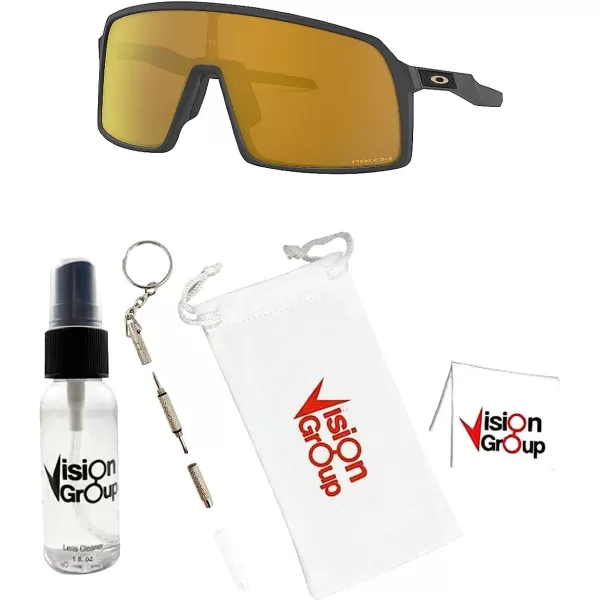 imageOakley OO9406 Sutro Sunglasses Vision Group Accessories BundleMatte CarbonPrizm 24k 940605