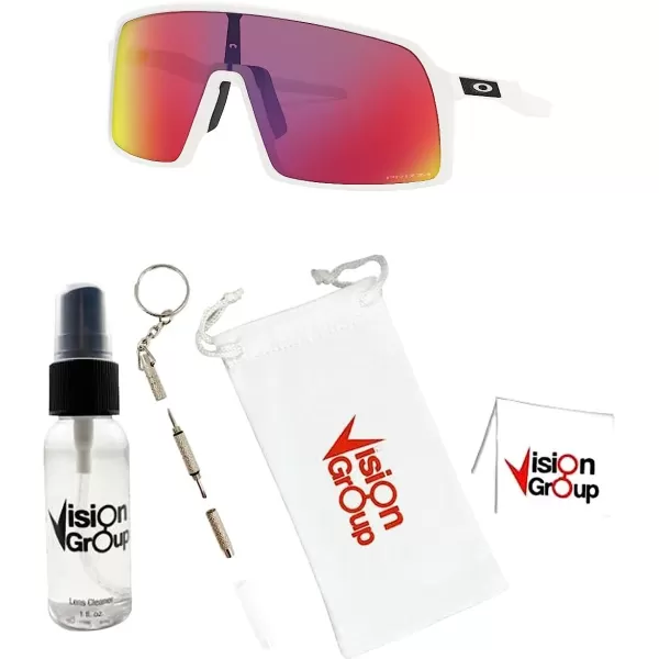 imageOakley OO9406 Sutro Sunglasses Vision Group Accessories BundleMatte White Prizm Road 940606