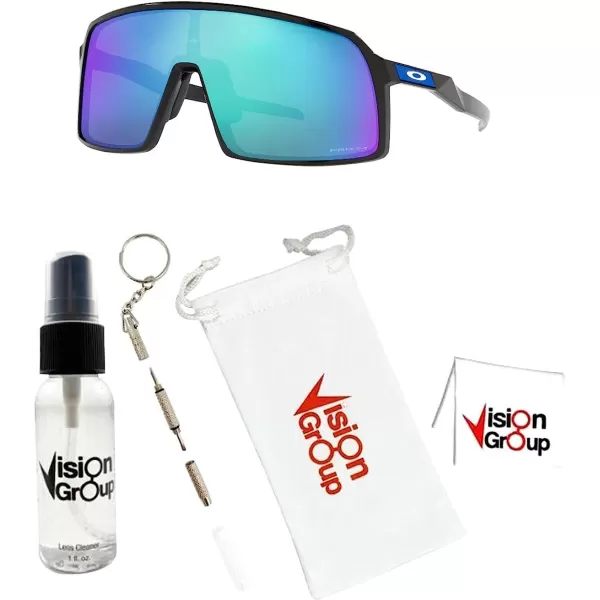 imageOakley OO9406 Sutro Sunglasses Vision Group Accessories BundlePolished Black Prizm Sapphire 940690