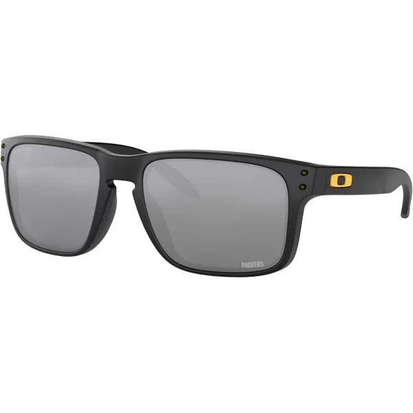 imageOakley Oo9102 Holbrook NFL Collection Mens Sqaure SunglassesGreen Bay Packers Matte BlackPrizm Black