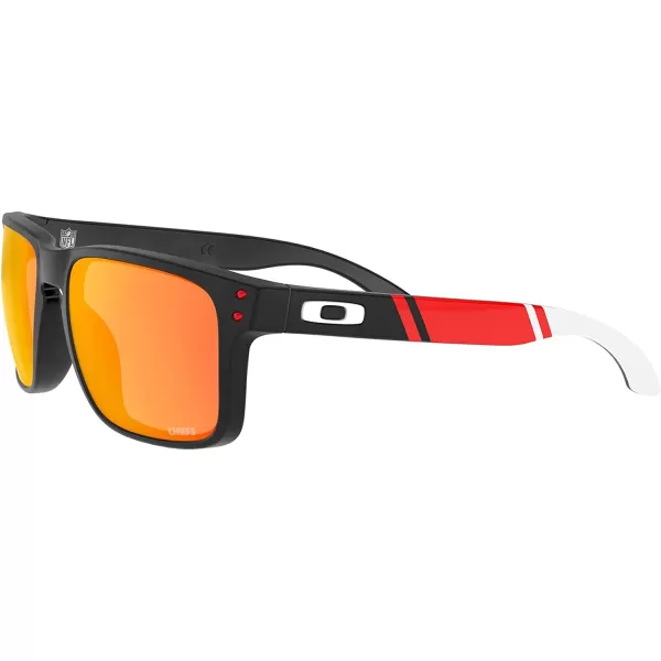 imageOakley Oo9102 Holbrook NFL Collection Mens Sqaure SunglassesKansas City Chiefs Matte BlackPrizm Ruby