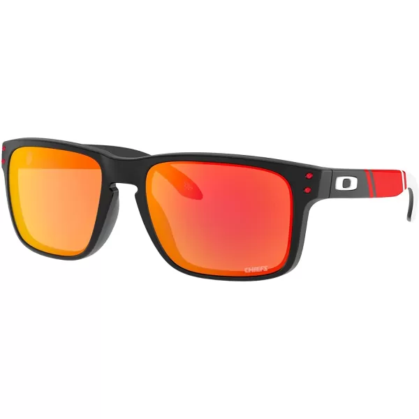 imageOakley Oo9102 Holbrook NFL Collection Mens Sqaure SunglassesKansas City Chiefs Matte BlackPrizm Ruby