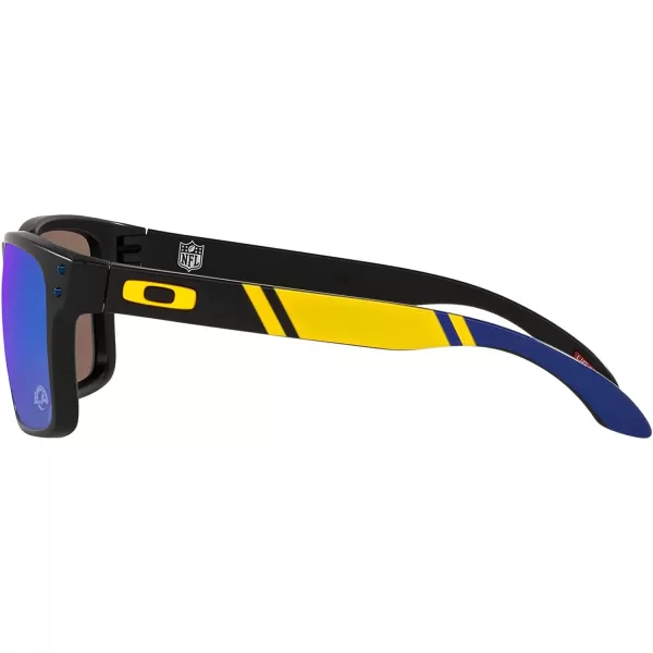 imageOakley Oo9102 Holbrook NFL Collection Mens Sqaure SunglassesLos Angeles Rams Matte BlackPrizm Sapphire