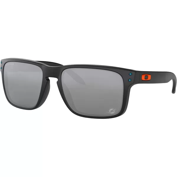 imageOakley Oo9102 Holbrook NFL Collection Mens Sqaure SunglassesMiami Dolphins Matte BlackPrizm Black