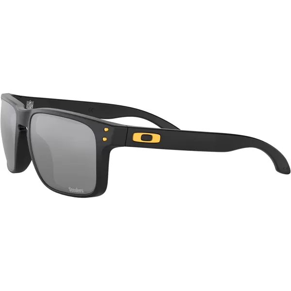 imageOakley Oo9102 Holbrook NFL Collection Mens Sqaure SunglassesPittsburgh Steelers Matte BlackPrizm Black