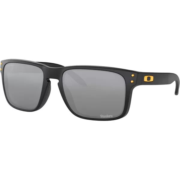 imageOakley Oo9102 Holbrook NFL Collection Mens Sqaure SunglassesPittsburgh Steelers Matte BlackPrizm Black