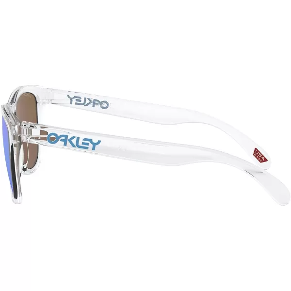 imageOakley Oo9245 Frogskins Low Bridge Fit Square SunglassesCrystal ClearPrizm Sapphire
