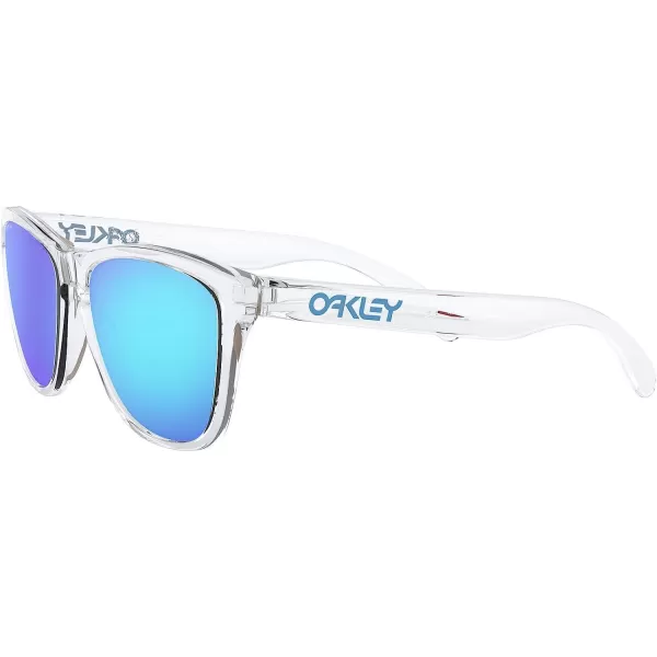 imageOakley Oo9245 Frogskins Low Bridge Fit Square SunglassesCrystal ClearPrizm Sapphire