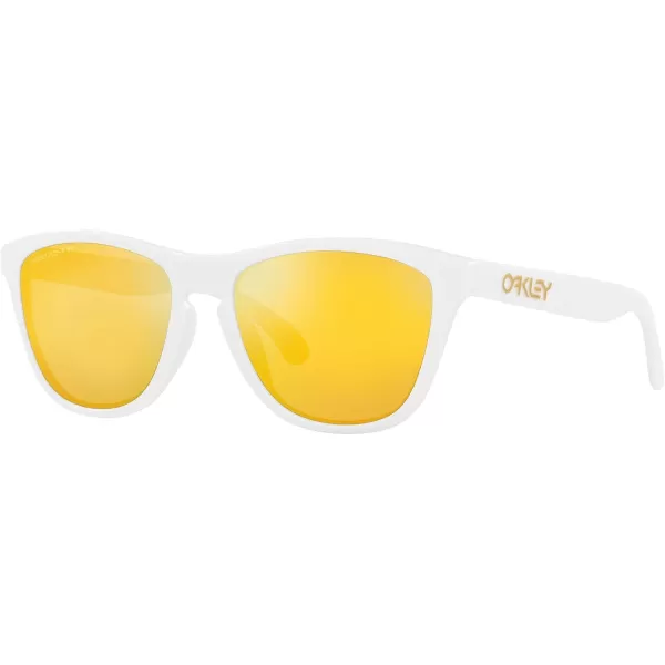 imageOakley Oo9245 Frogskins Low Bridge Fit Square SunglassesMatte WhitePrizm 24k Polarized