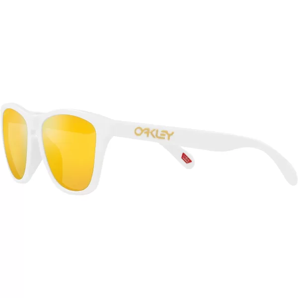 imageOakley Oo9245 Frogskins Low Bridge Fit Square SunglassesMatte WhitePrizm 24k Polarized