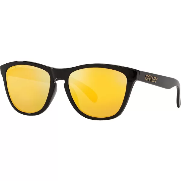 imageOakley Oo9245 Frogskins Low Bridge Fit Square SunglassesPolished BlackPrizm 24k Polarized