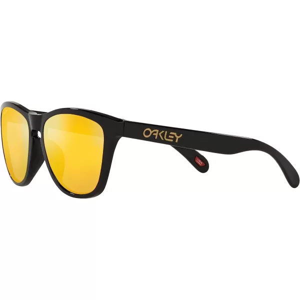 imageOakley Oo9245 Frogskins Low Bridge Fit Square SunglassesPolished BlackPrizm 24k Polarized