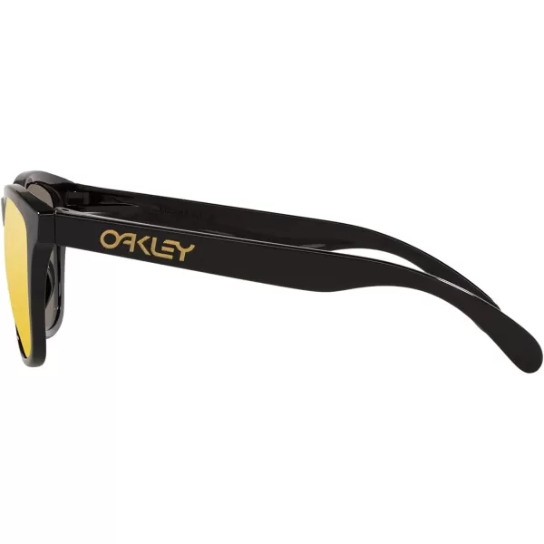 imageOakley Oo9245 Frogskins Low Bridge Fit Square SunglassesPolished BlackPrizm 24k Polarized