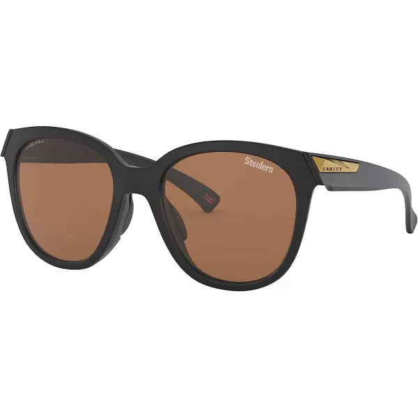 imageOakley Oo9433 Low Key NFL Collection Womens Round SunglassesPittsburgh Steelers Matte BlackPrizm Tungsten