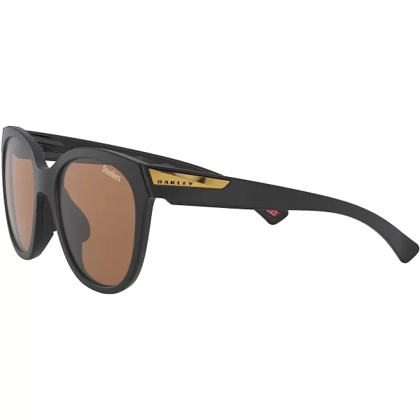 imageOakley Oo9433 Low Key NFL Collection Womens Round SunglassesPittsburgh Steelers Matte BlackPrizm Tungsten